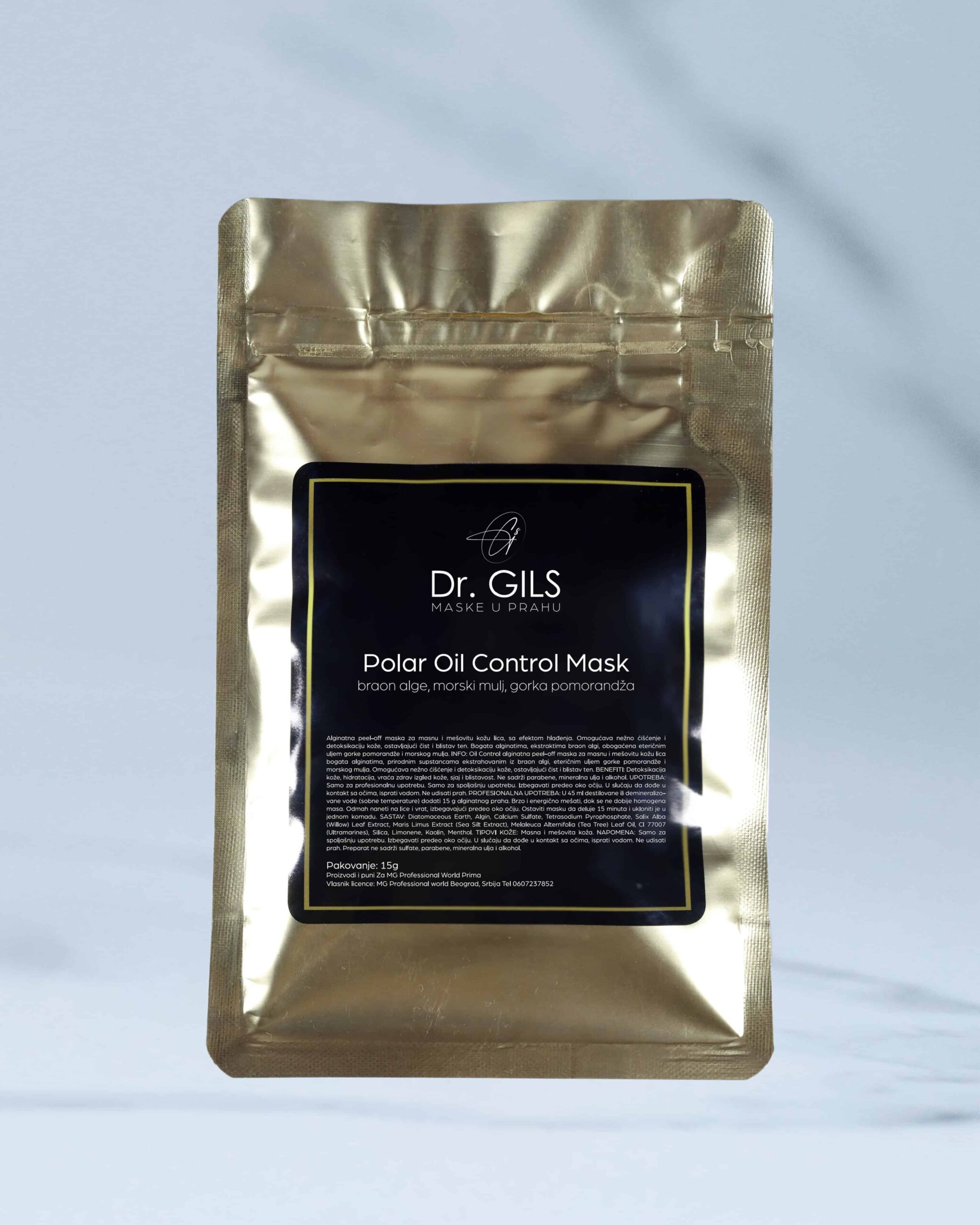 Dr. GILS Polar Oil Control Mask, maska sa braon algama, morskim muljem i gorkom pomorandžom, pakovanje 150g