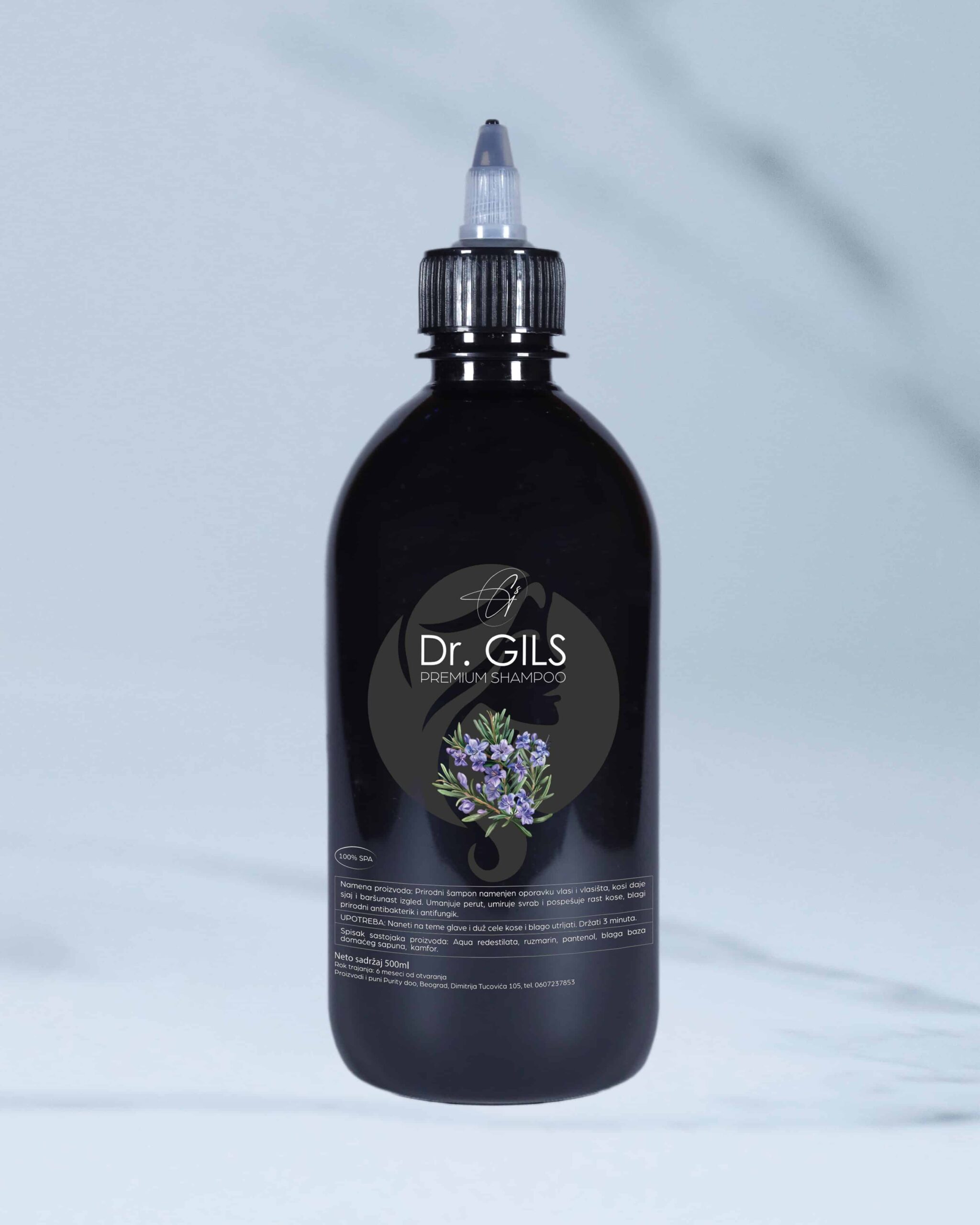 Dr. GILS Premium šampon sa lavandom, namenjen za regeneraciju kose i poboljšanje njenog izgleda